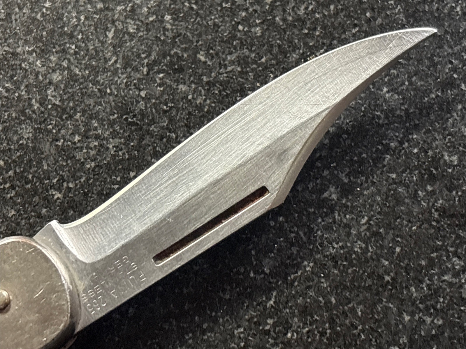 1978 Rare Puma 265 Seargent Germany Folding Knife Hatched Black FOR REPAIR