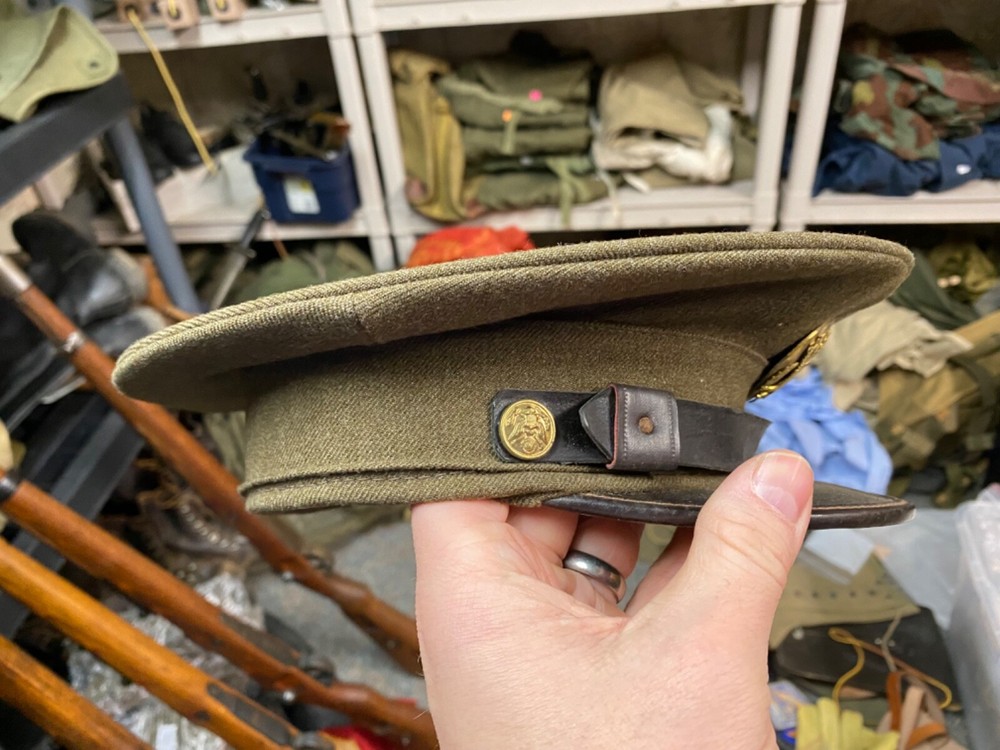 ORIGINAL WWII US ARMY EM NCO M1938 CLASS A CRUSHER CAP HAT- SIZE 6 3/4, SMALL