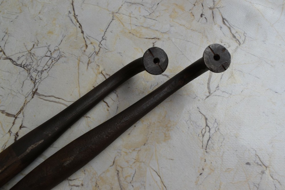 Vintage Handmade iron door cabinet screen Gate handles pull rustic 2 pcs