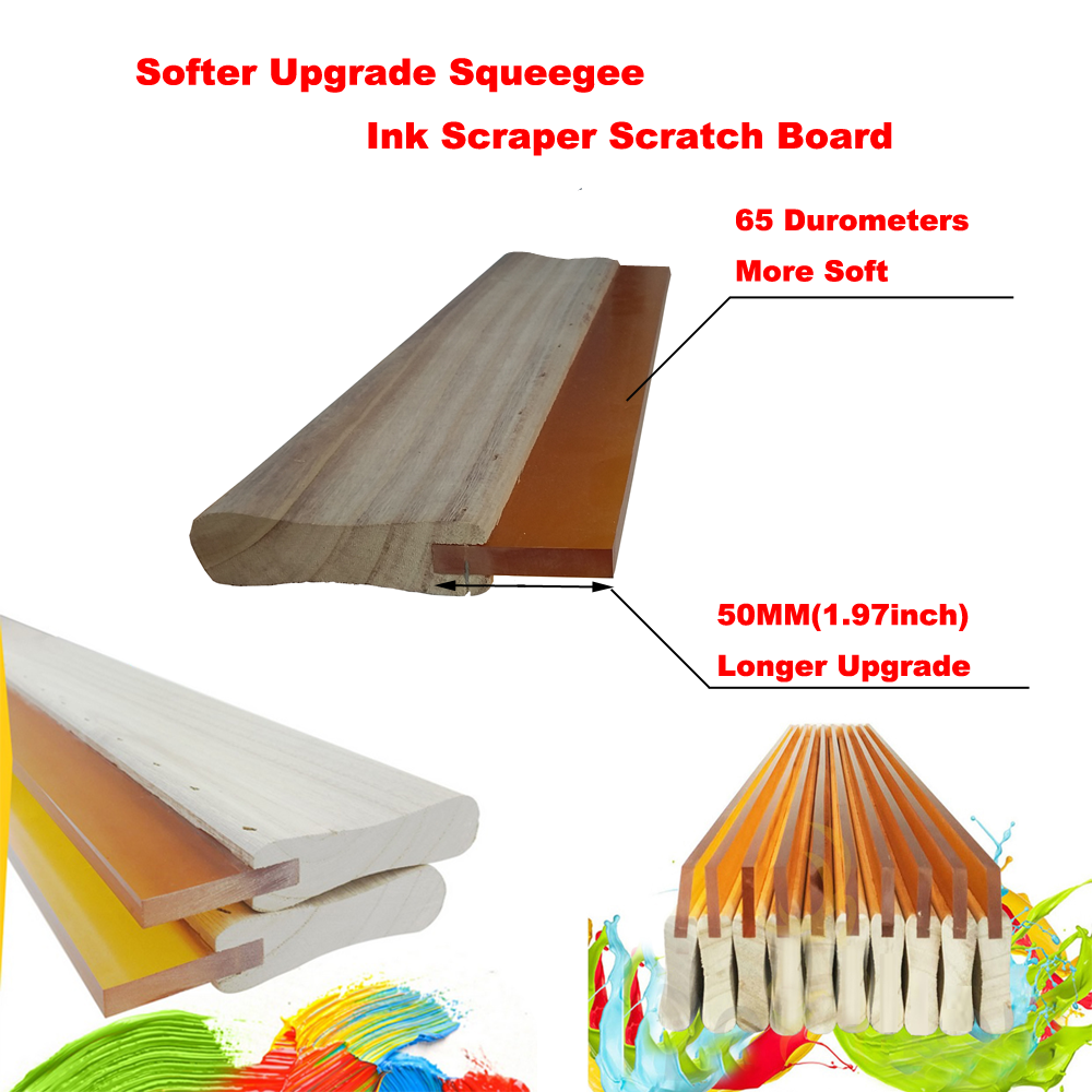 3PC 9Inch Silk Screen Printing Squeegee Ink Scraper Scratch Board 65 Durometer