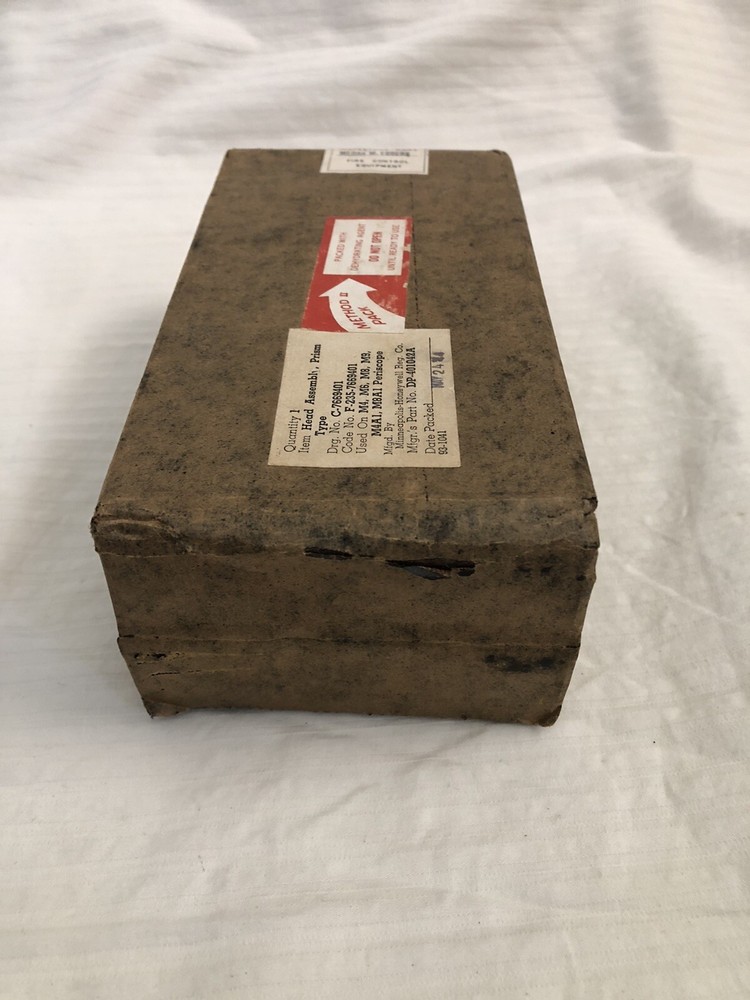 Rare! 1944 WW2 M4A1, M8A1 Tank Periscope Head Assembly Prism (SEALED UNOPENED!)