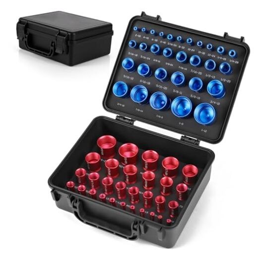 Thread Checker Nut and Bolt Thread Checker, 30 Inch & 30 Metric Box Set 60 pcs
