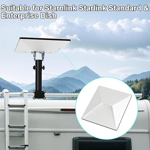 Starlink Mini RV Mount for Ladder - 160° Adjustable & Solid StarLink Pipe