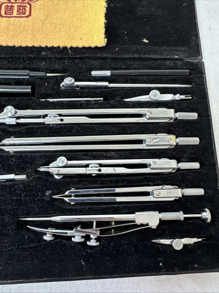 BOFA D423 Drafting Tools Drawing Instruments Chrome Plated Incomplete BX33