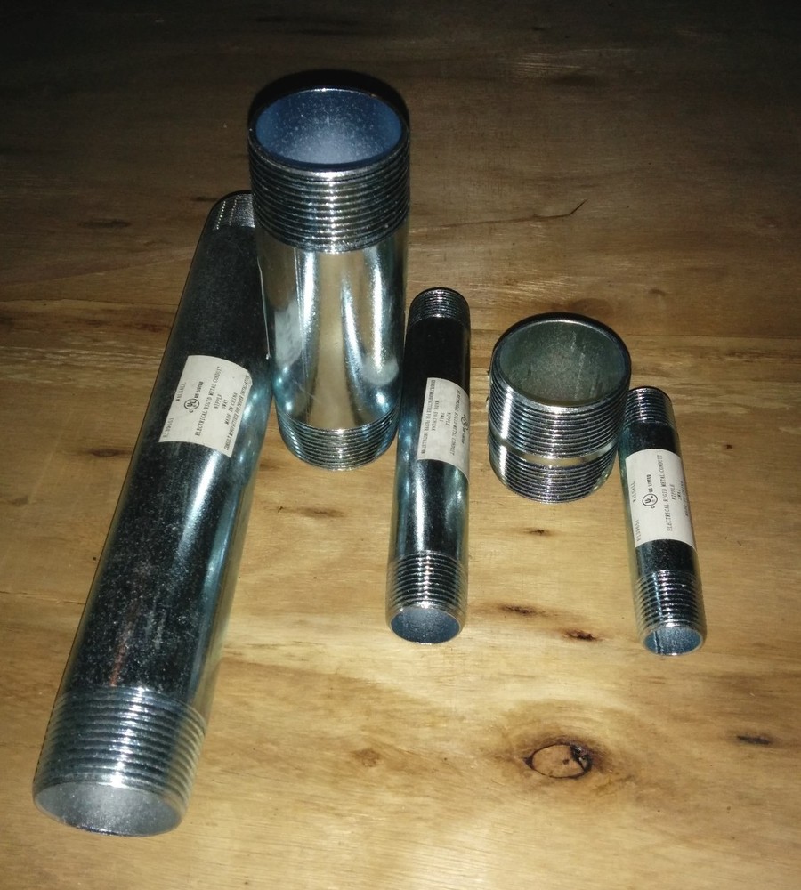 Rigid Galvanized Conduit Nipple 1/2" x 10" Electrical Fitting RN 050x1000