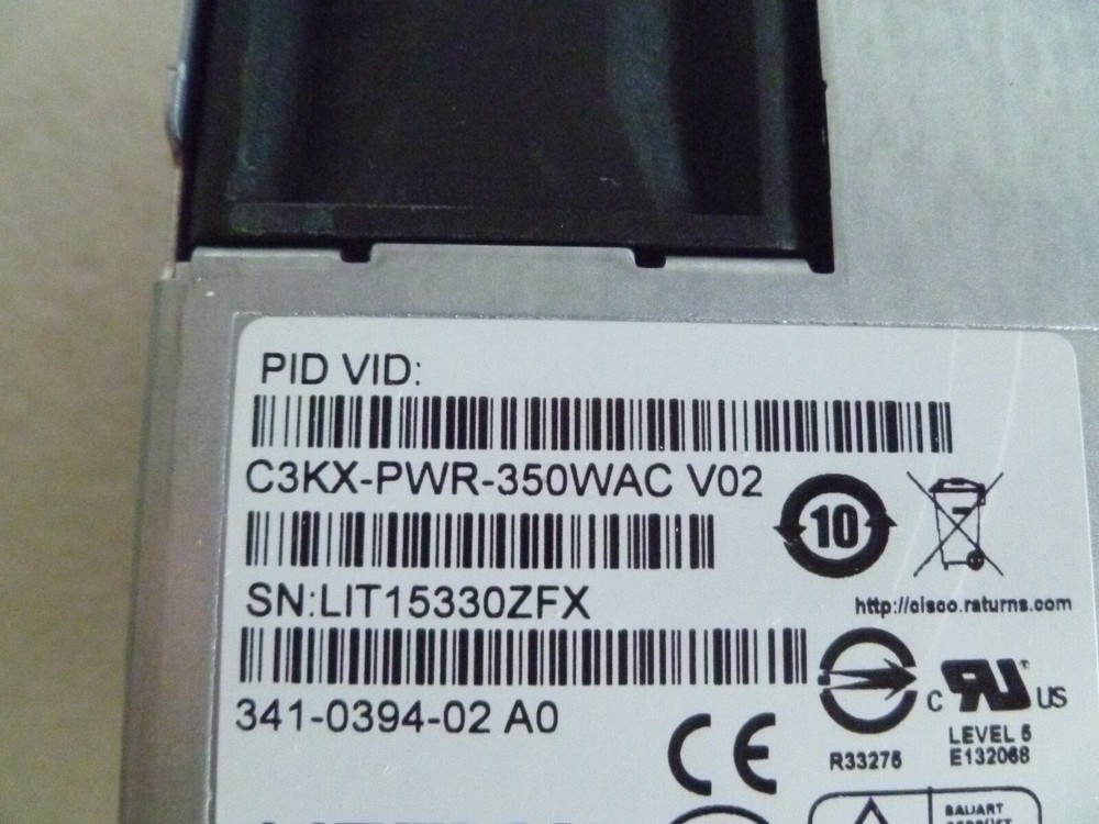 CISCO C3KX-PWR-350WAC V02 Switch Power Supply