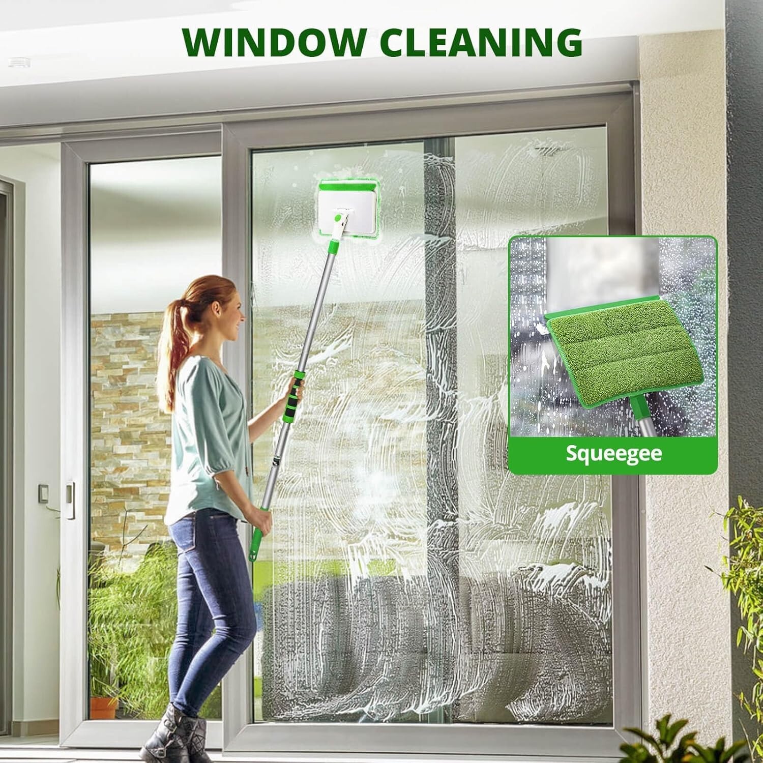 Baseboard Cleaner Tool with 4 Cleaning Pads for Walls ,Ceiling , Floor, Window