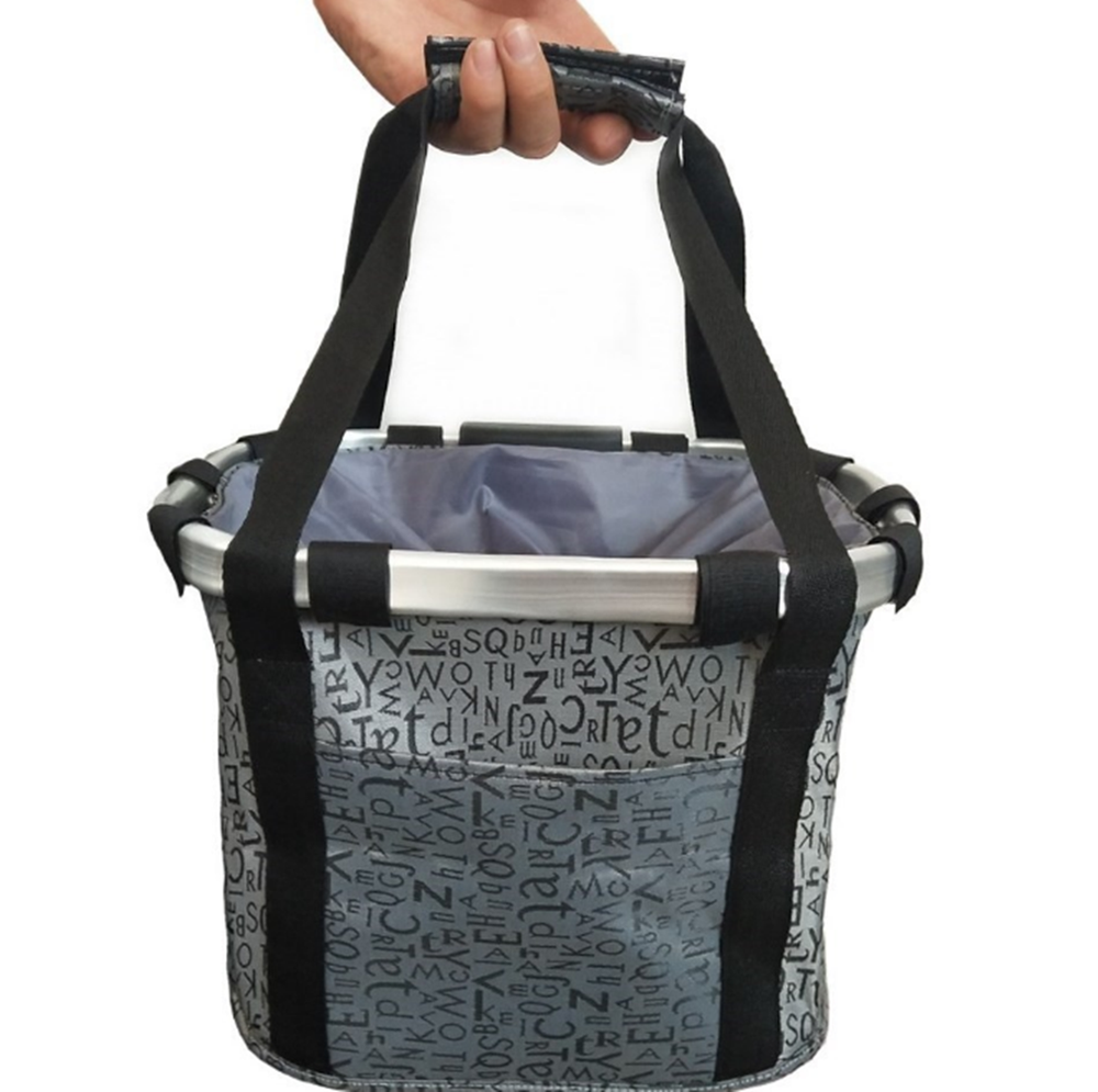 Multi Purpose Bicycle Basket Folding Remove Handlebar Metal Aluminum Frame Baske