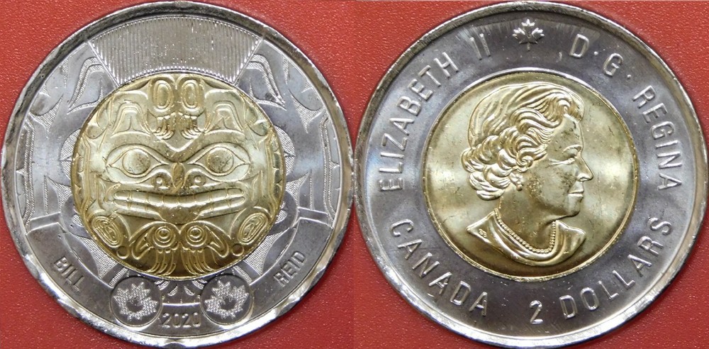 Brilliant Uncirculated 2020 Canada Xhuwaji Plain 2 Dollars From Mint's Roll