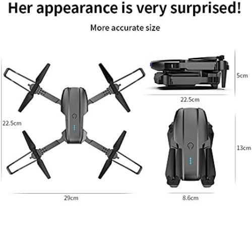 Foldable Drones with 4K Dual Cameras, HD FPV 2 Battery