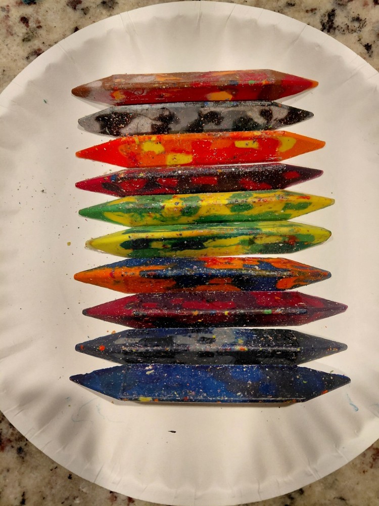 Triangle Shaped Melted Crayons