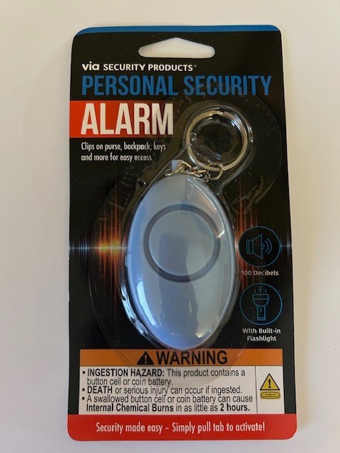Personal Security Alarm Keychain 100dB Siren w/ LED Light | Safety Device