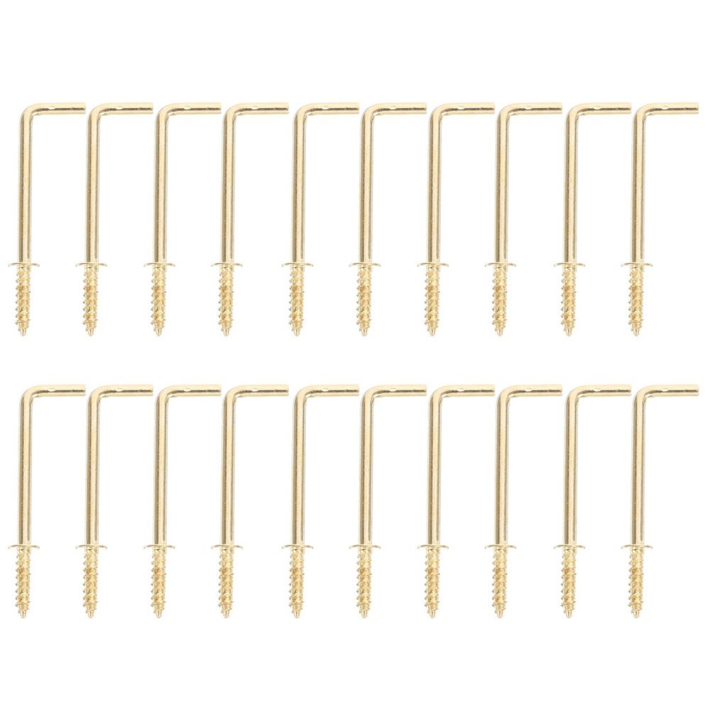 30 Pcs Right Angle Hook Screw Hooks Heavy Duty Shape for Hanging