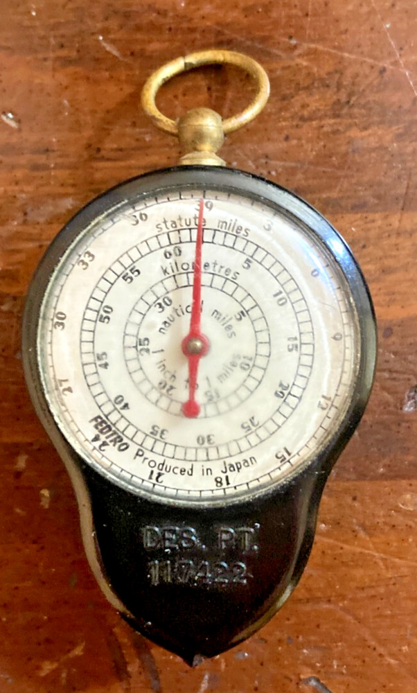 Vtg. Fedtro Map Measuring Tool + Compass (Opisometer)
