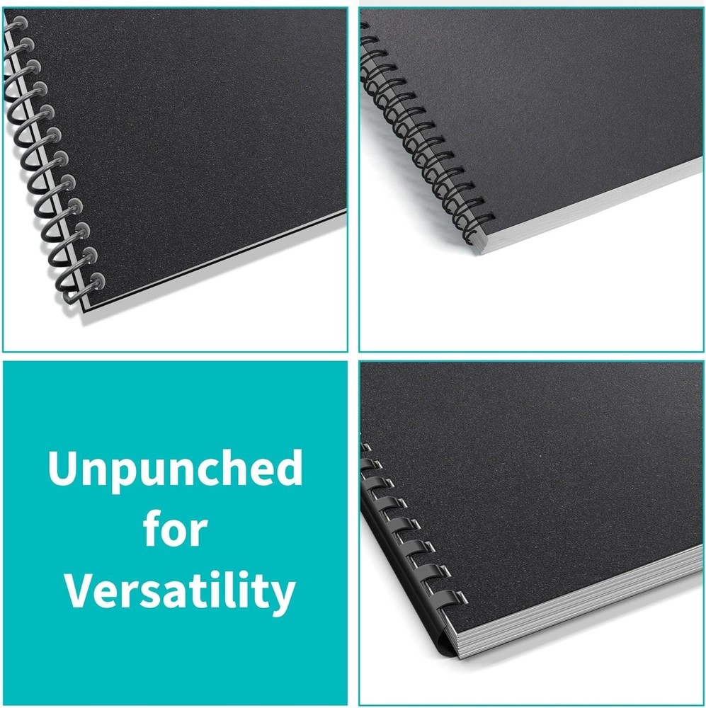 Un-Punched 12 Mil Poly Covers – 200 Sand-Textured Binding Front & Back Sheets