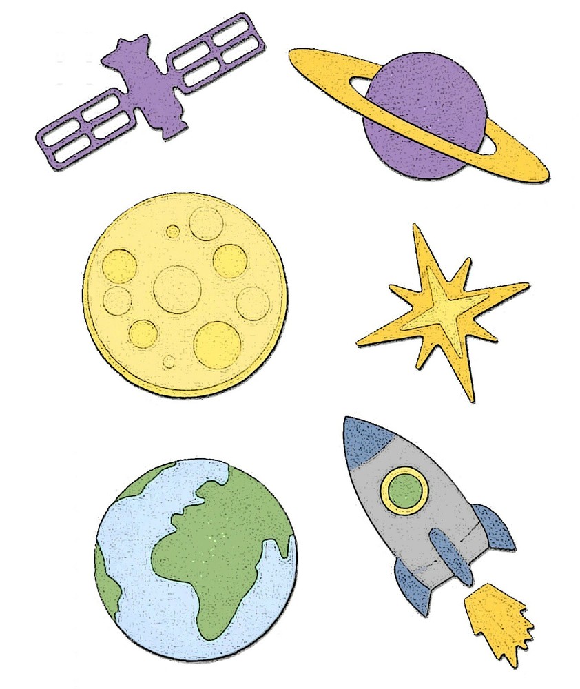 New, Retired Sizzix Thinlits Space 11pc #663414 Retail $12.99 by Emily Tootle