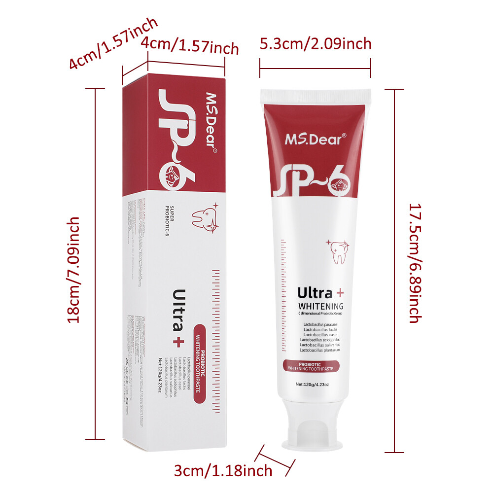 3Pack Whitening Teeth Probiotics Breath Remove Toothpaste SP-6 Refreshing Teeth