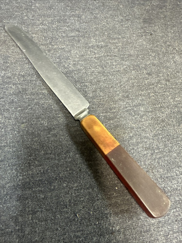 Vintage Bakelite Flatware Dinner Knife * 2-Tone Butterscotch Cherry