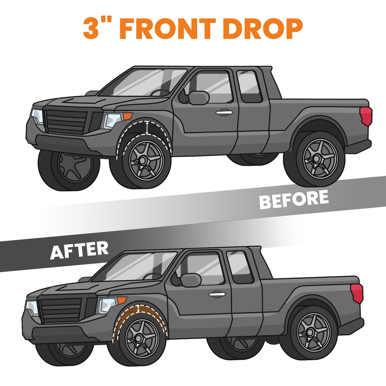 3" Lowering Drop Coil Springs Kit For Chevy C1500 Silverado 2WD 1988-1998