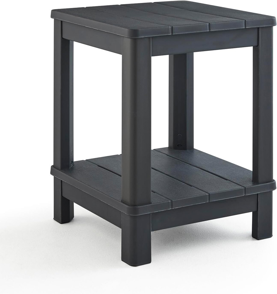 Adirondack Side Table Outdoor Patio End Table Weather Resistant Graphite