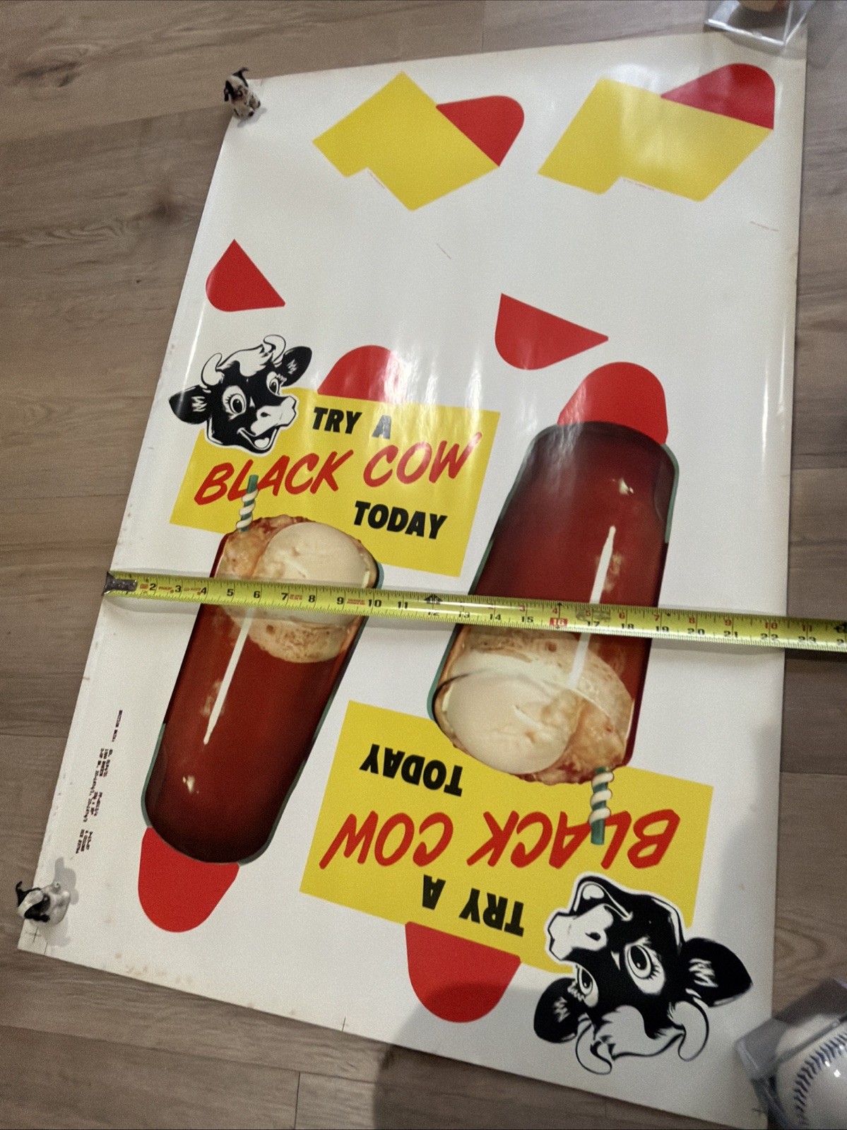 Vintage Elsie the Cow Borden Dairy Advertising Poster Sign 1957 #181