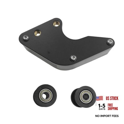 Motorcycle Aluminum Plastic Chain Guard Guide Protector+8M 10M Chain Black