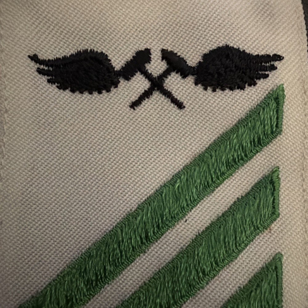 US NAVY RATING PATCH (AM) E-3 AVIATION STRUCTURAL MECHANIC SUMMER WORKING WHITES