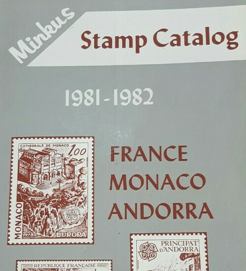 1981-1982 France Monaco Andorra Minkus Stamp Catalog Book Philately