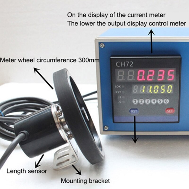 Electronic Encoder Digital Length Counter CH72 Measuring Wheel Roll Length Gauge