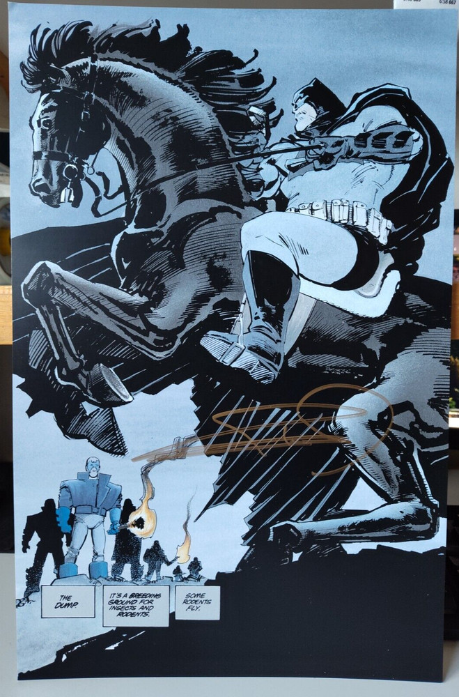 BATMAN  11 X 17 PRINT HAND SIGNED BY FRANK MILLER w/COA