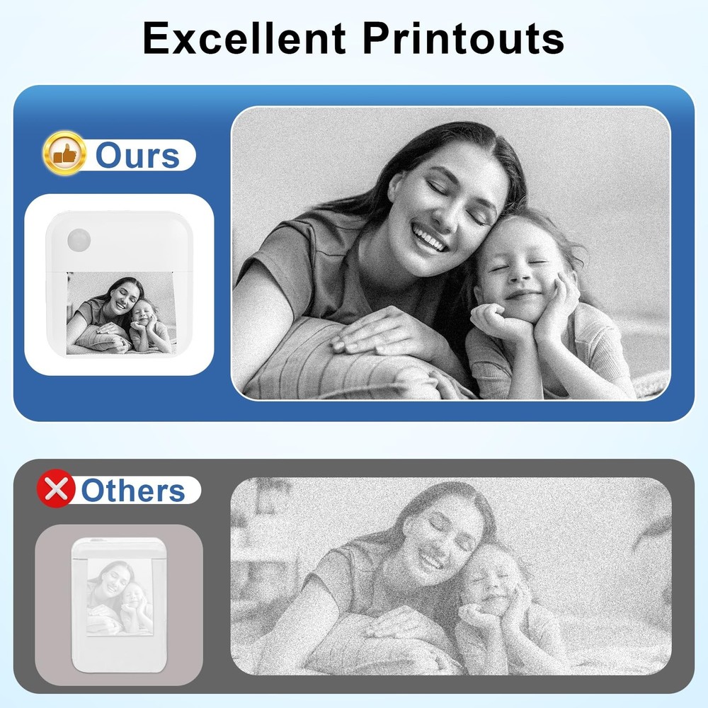 Label Maker Machine with Tape - Thermal Label Printer Bluetooth Label Maker M...