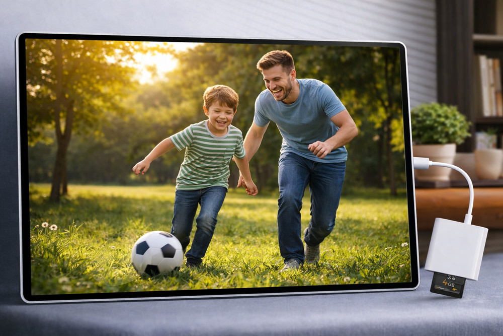 USB C SD Card Reader for iPhone 15 16/iPad/MacBook/Mac,Type C Memory Trail Camer