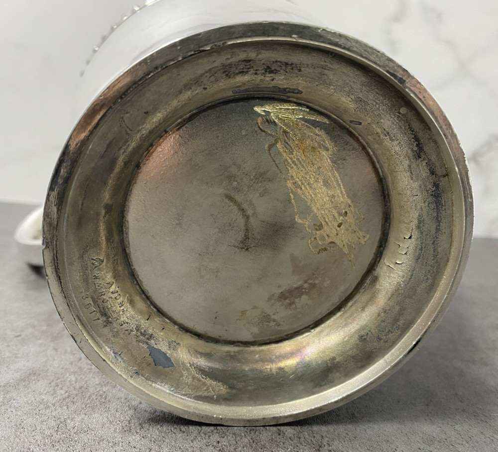 Wm Rogers Vintage Avon #3617 Silverplate Water Pitcher with rope trim