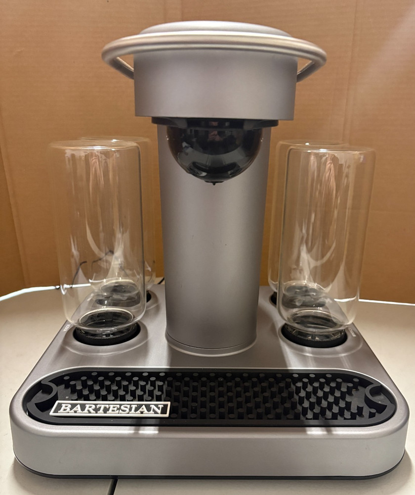 Bartesian Premium Cocktail Maker Machine w 4 Glass Bottles
