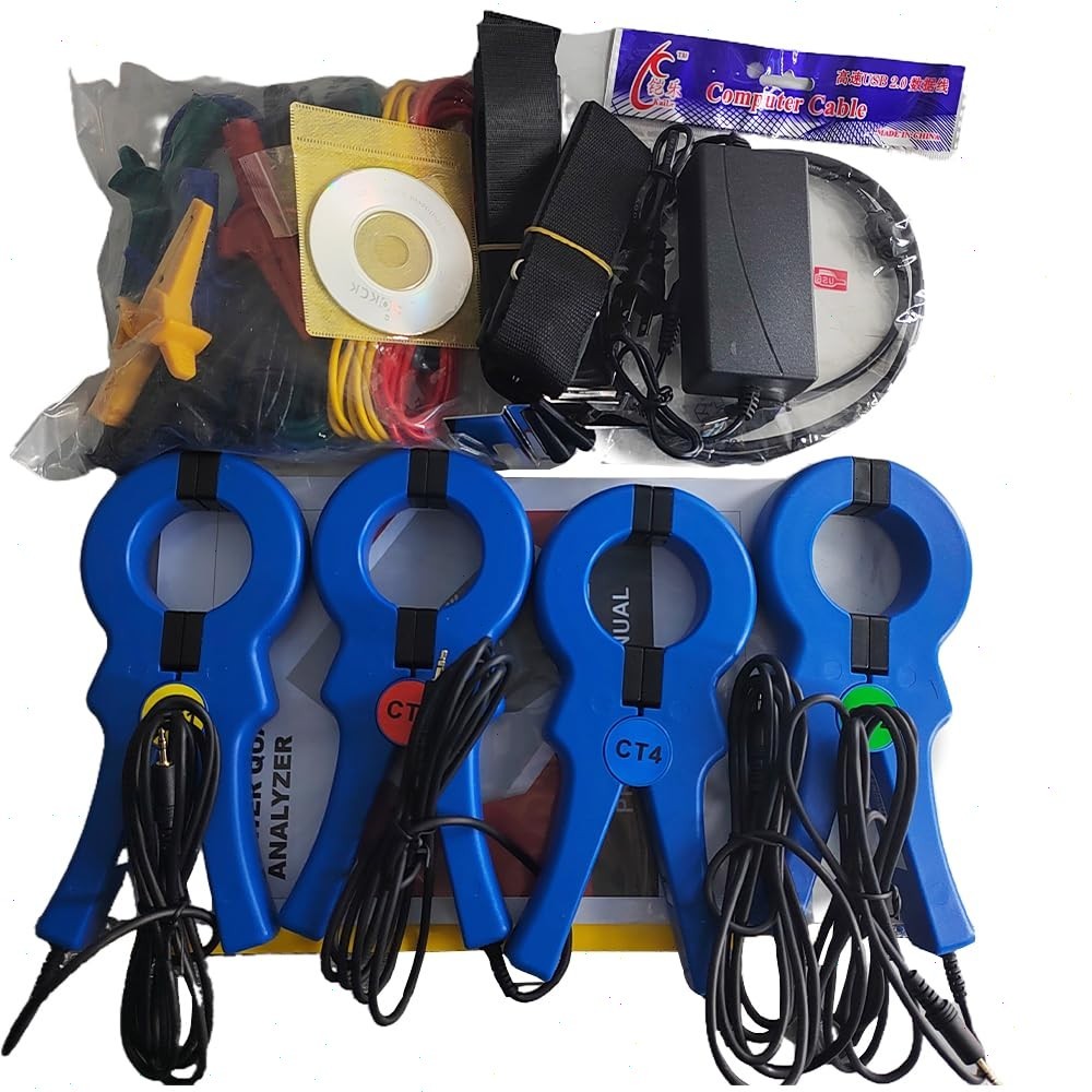 Three Phase Power Quality Analyzer DZF-3F With 4PCS Clamp Current 1.0A~1000A