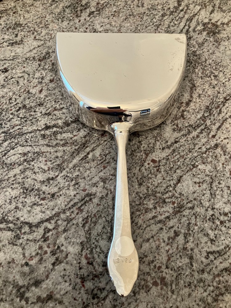 SILVER VICTORIAN TABLE CRUMB CLEANING SET, VINTAGE