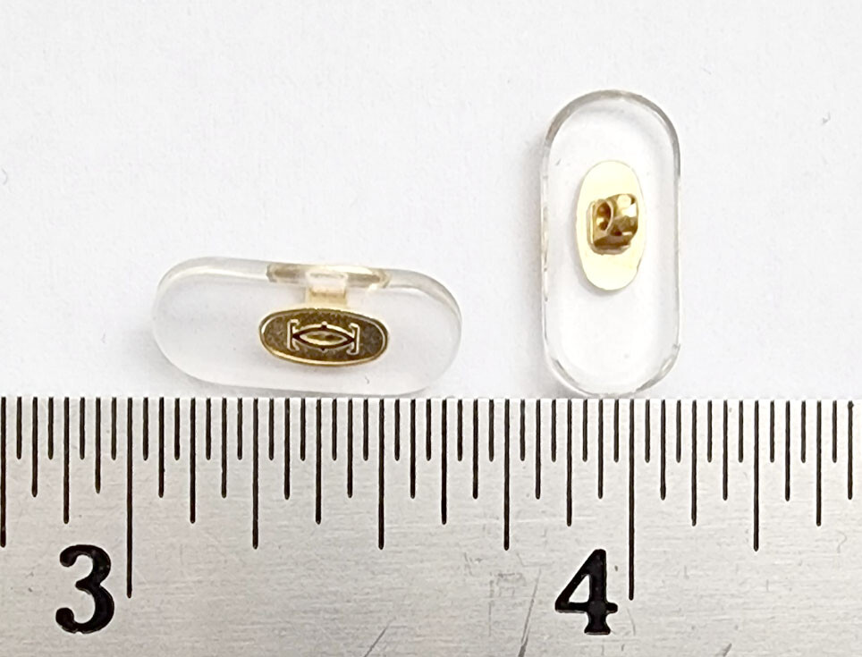 NEW! Cartier Glasses Nose Pads Replacement - Big Size Gold/Silver - 1 Pair