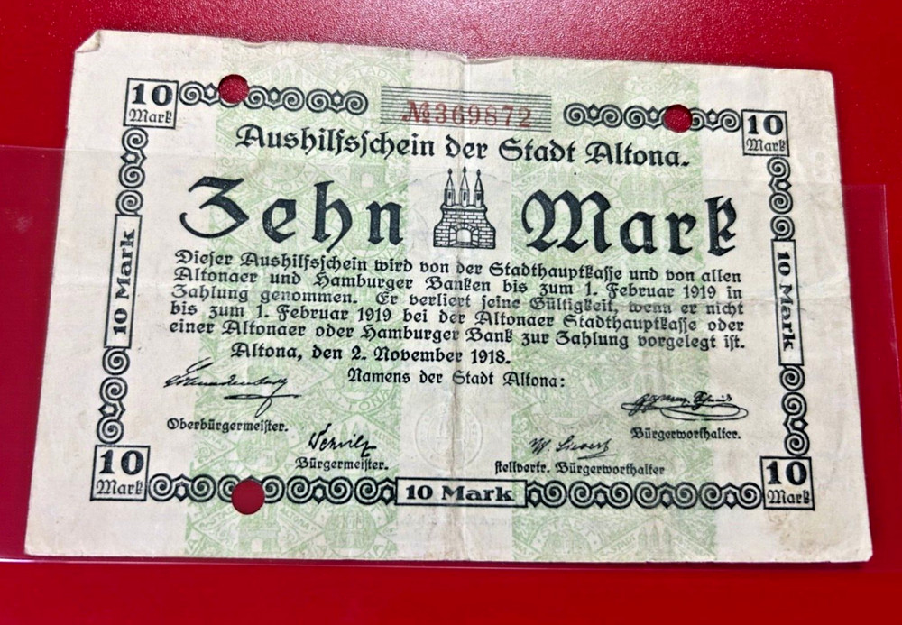 1919 10 MARKS GERMANY BANKNOTE