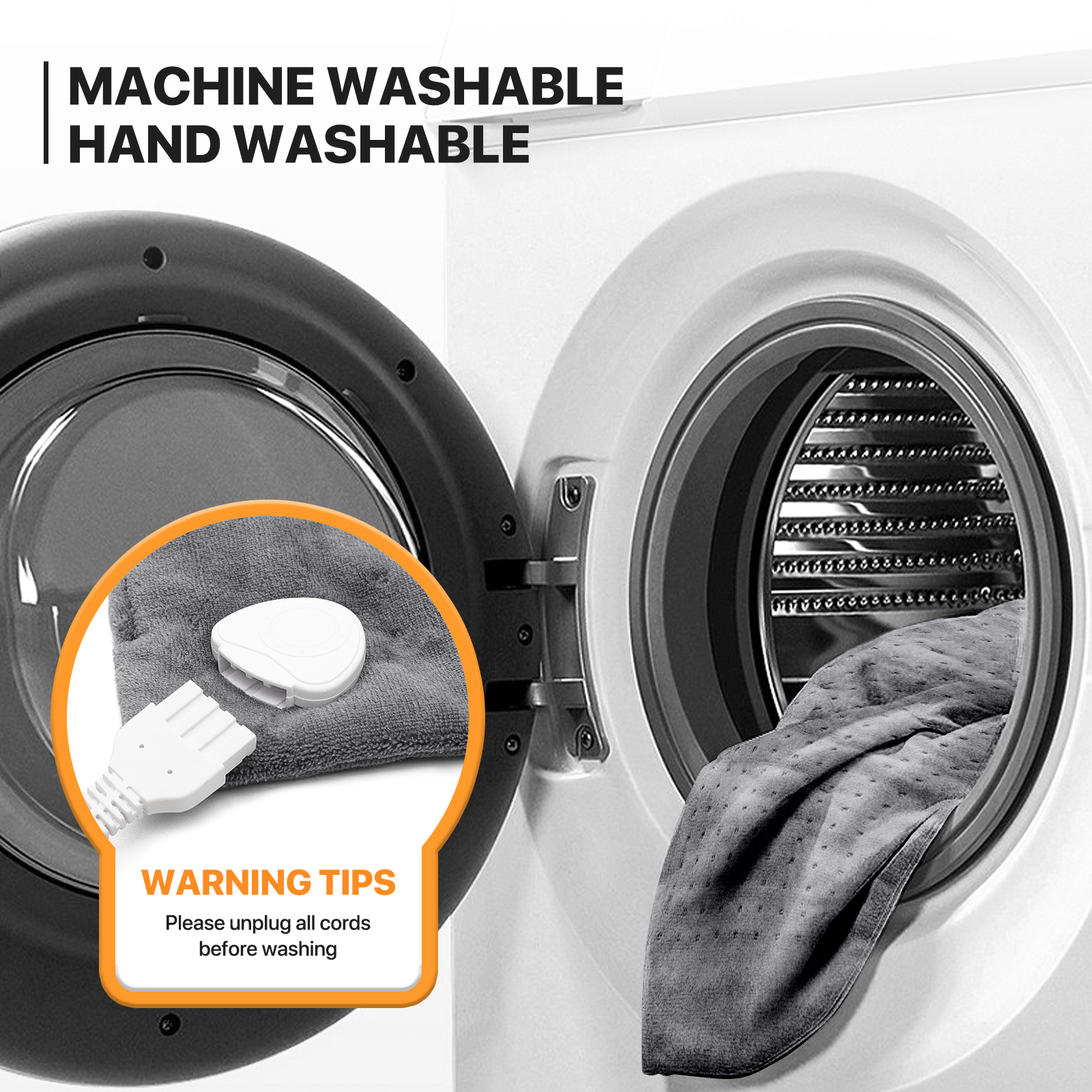 24"x12" Electric Heating Pad For Muscle Cramps Back Pain Relief w/3 Heat Setting