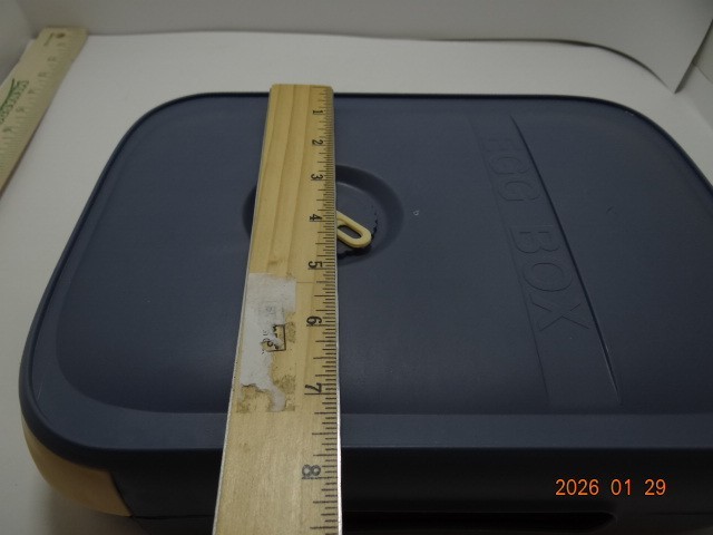 Egg Storage Box Blue And Yellow Holds 18-20 Eggs Stackable Egg Box