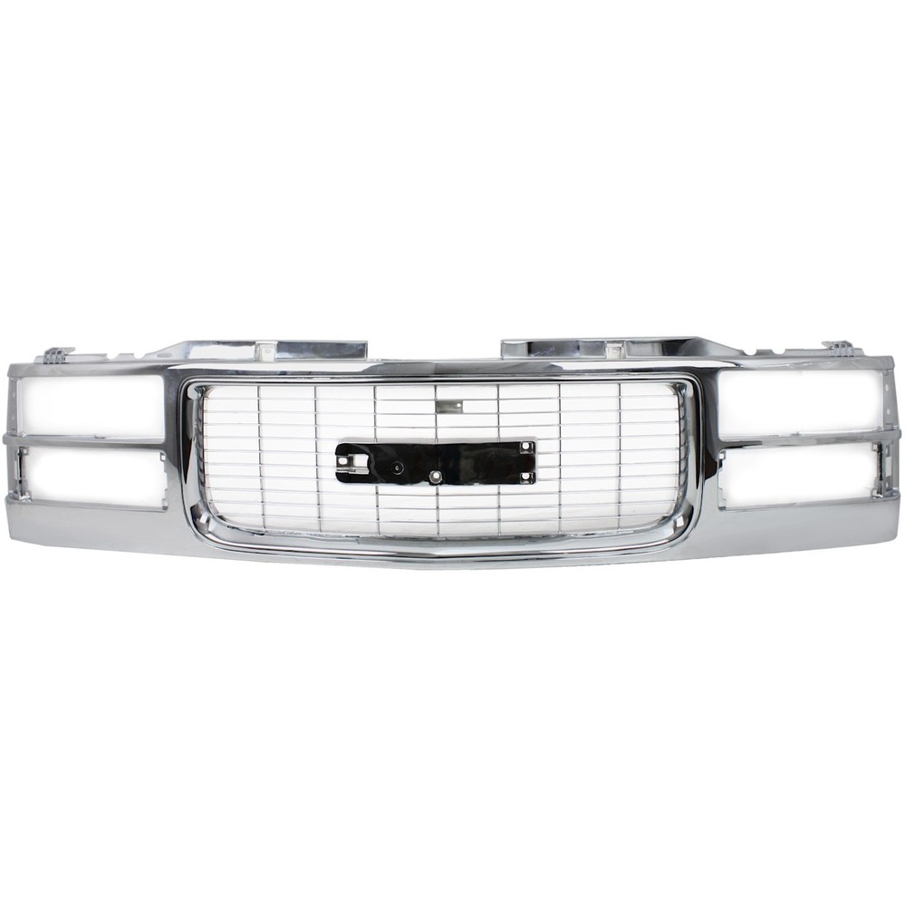 Grille Assembly For 94-98 GMC C1500 K1500 Models w/ Composite Headlights Chrome