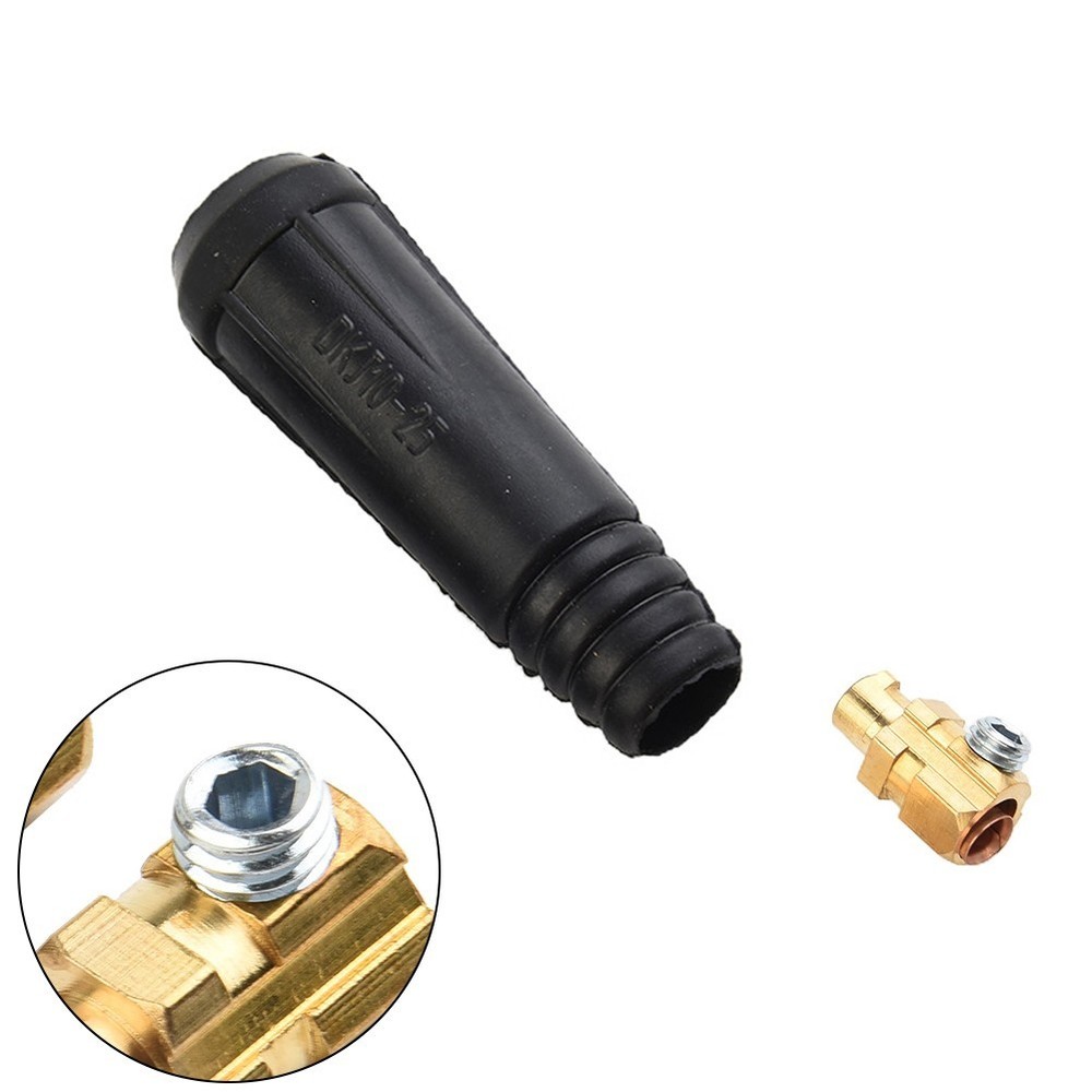 TIG Welding Cable Panel Connector-Plug DKJ10-25 200Amp Euro Style Quick Fitting