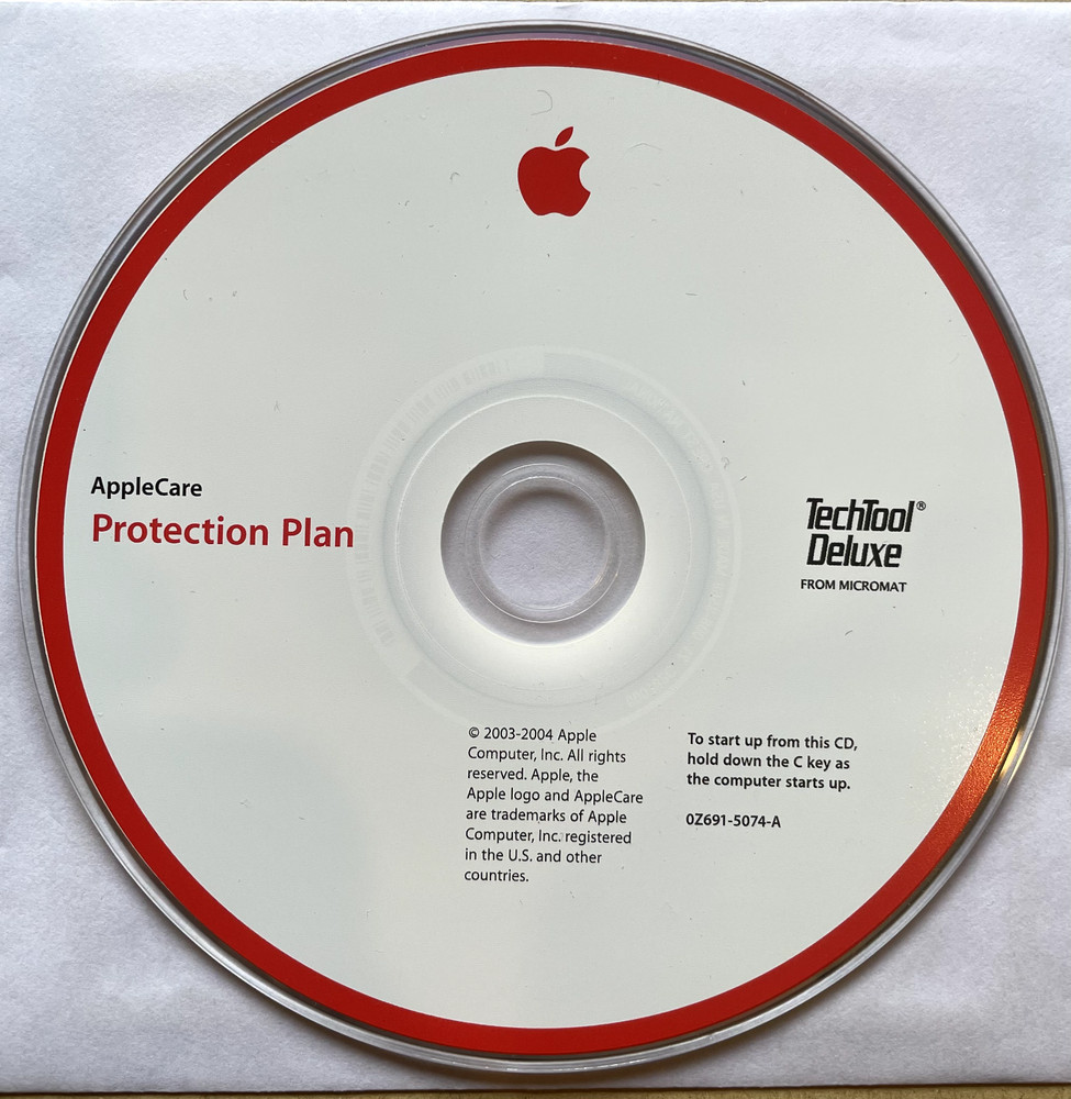 AppleCare Protection Plan TechTools Mac CD 0Z691-5074-A 2004 Edition