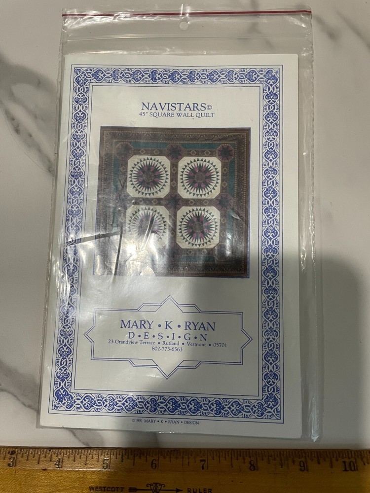 Navistars 45" Square Wall Quilt Pattern Mary K Ryan Design Instructions UNCUT
