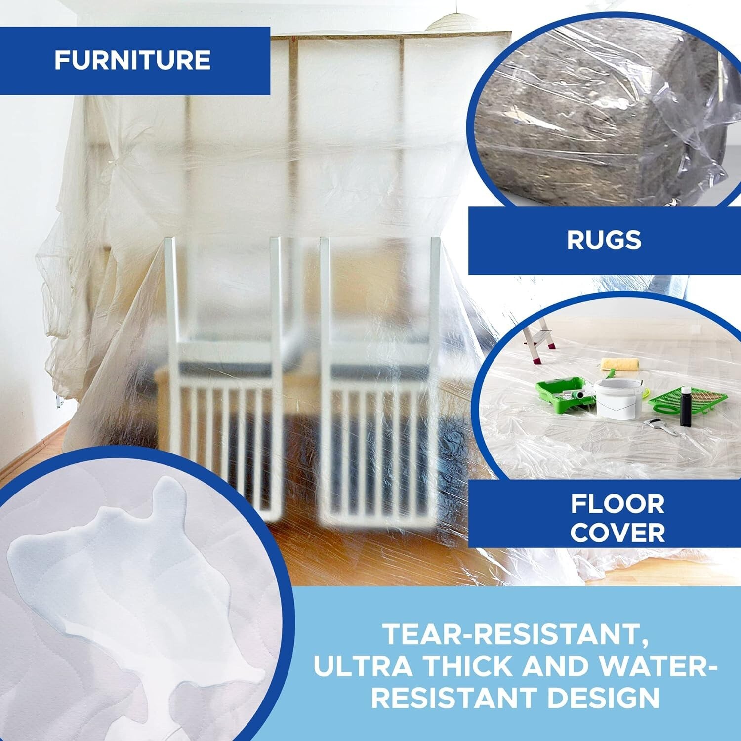 2-Pack Heavy Duty 5 Mil Thick Mattress Bags Furniture Storage Bags, Queen Size