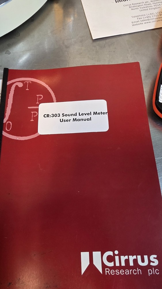 Cirrus CR:303 Sounds Level Meter