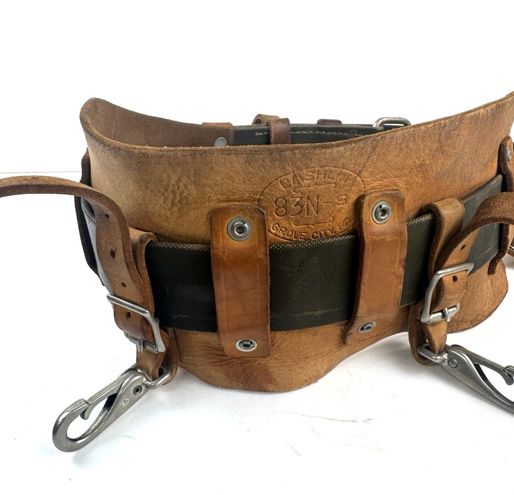 Bashlin Rest a Back Lineman Back Support Utility Safety Belt 83N Size S