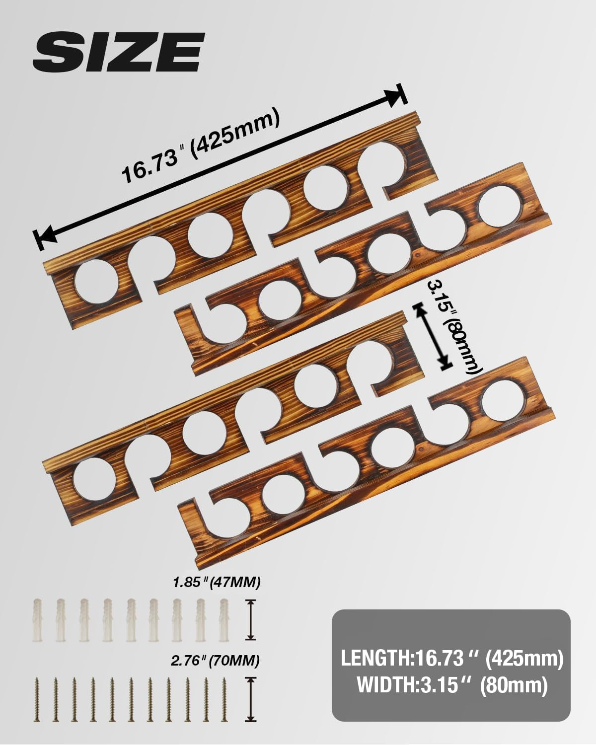 Holds up to 12 Rods Fishing Pole Rod Racks Wall or Ceiling Mounted Fi