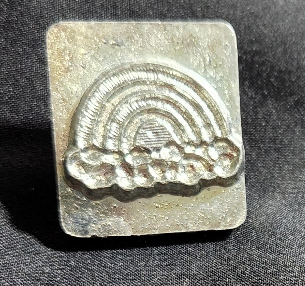 Tandy Craftool Leather Stamp CLOUDS AND RAINBOW #8337