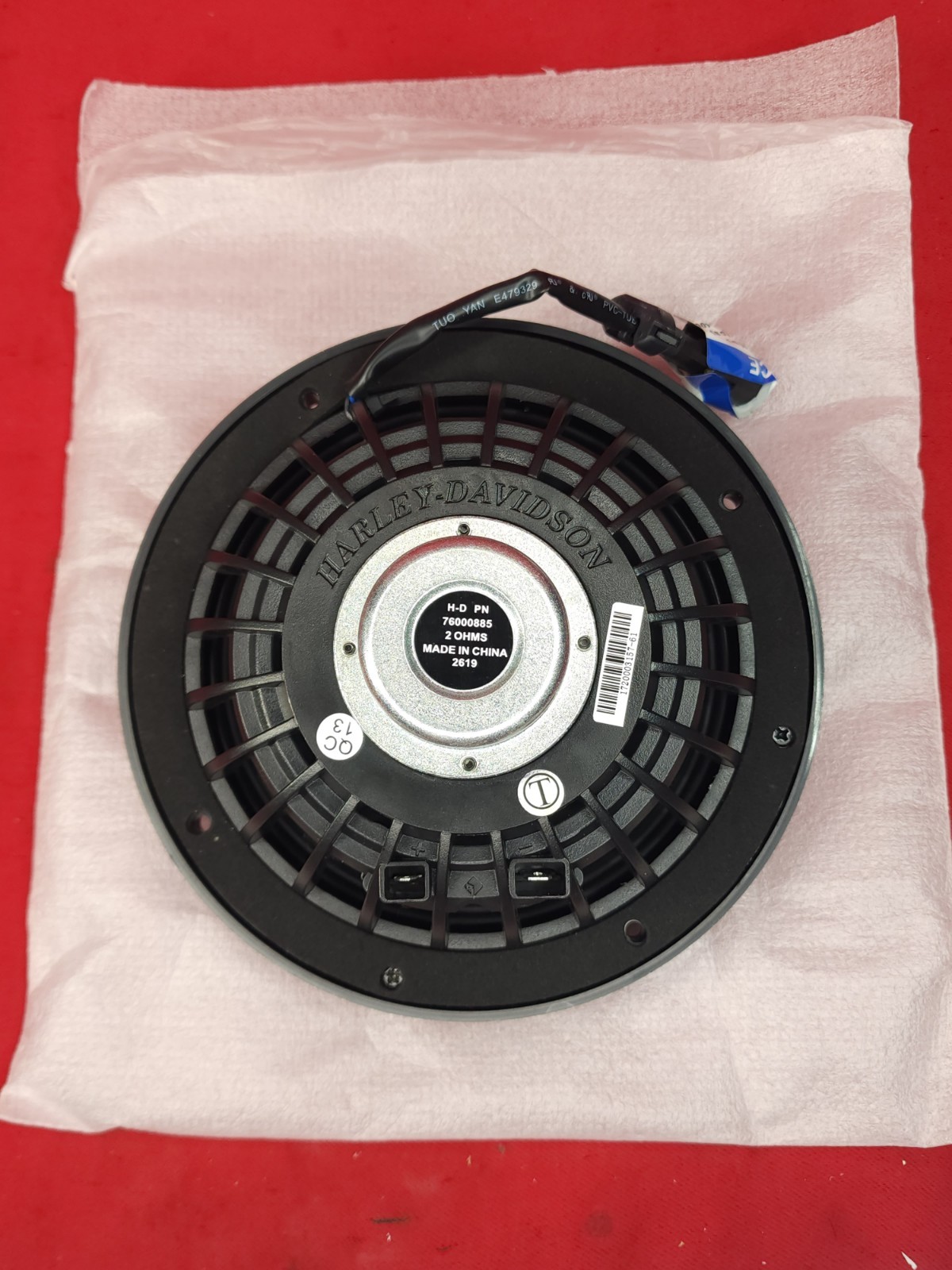 2 x OEM Harley-Davidson 6.5" Boom Audio Stage 2 Speakers For Touring Bikes